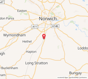 Map of Swainsthorpe, EnglandEngland