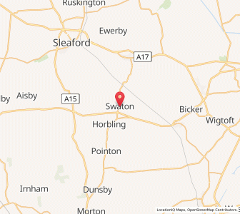 Map of Swaton, EnglandEngland