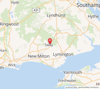 Map of Sway, EnglandEngland