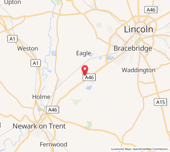 Map of Swinderby, EnglandEngland