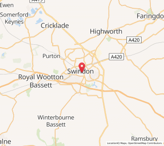 Map of Swindon, EnglandEngland