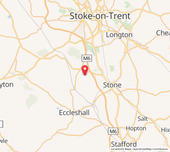 Map of Swynnerton, EnglandEngland