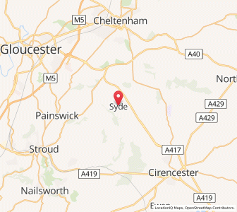 Map of Syde, EnglandEngland