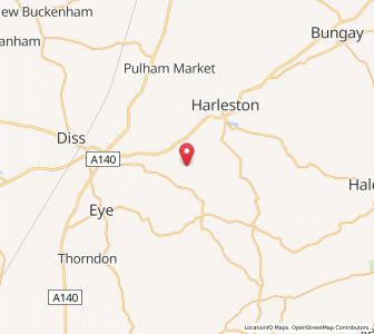 Map of Syleham, EnglandEngland