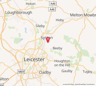Map of Syston, EnglandEngland