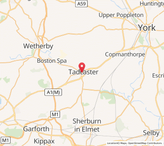 Map of Tadcaster, EnglandEngland