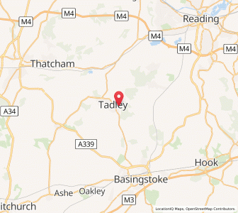 Map of Tadley, EnglandEngland