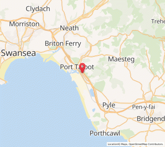 Map of Taibach, WalesWales