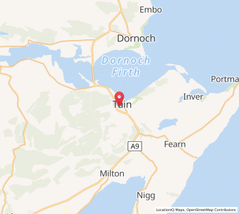 Map of Tain, ScotlandScotland