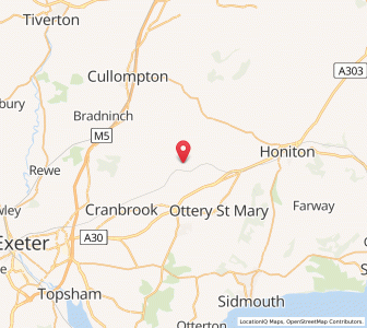 Map of Talaton, EnglandEngland