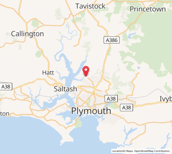 Map of Tamerton Foliot, EnglandEngland