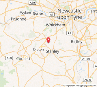 Map of Tanfield, EnglandEngland