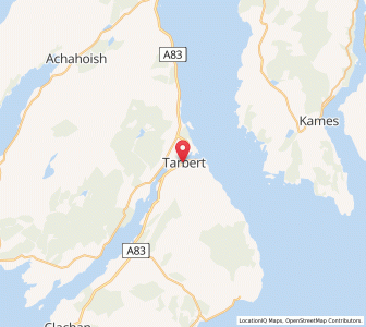 Map of Tarbert, ScotlandScotland