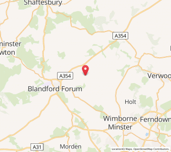 Map of Tarrant Monkton, EnglandEngland