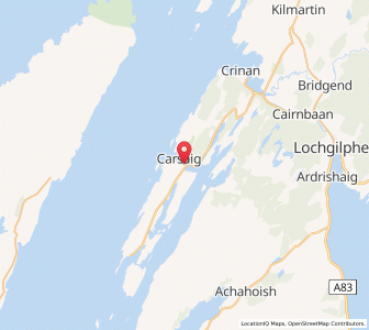 Map of Tayvallich, ScotlandScotland