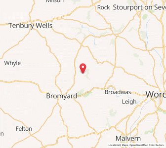 Map of Tedstone Delamere, EnglandEngland