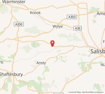 Map of Teffont Evias, EnglandEngland