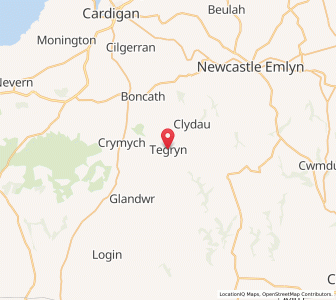 Map of Tegryn, WalesWales