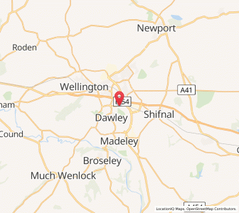 Map of Telford, EnglandEngland