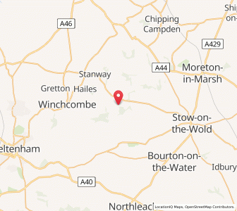 Map of Temple Guiting, EnglandEngland