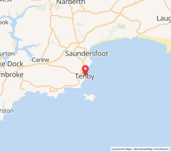Map of Tenby, WalesWales