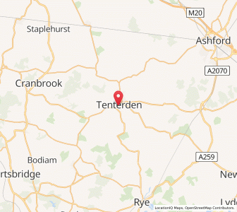 Map of Tenterden, EnglandEngland