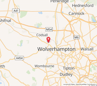 Map of Tettenhall, EnglandEngland