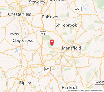 Map of Teversal, EnglandEngland