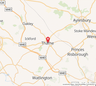 Map of Thame, EnglandEngland