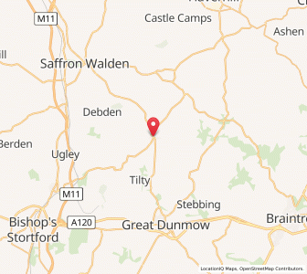 Map of Thaxted, EnglandEngland