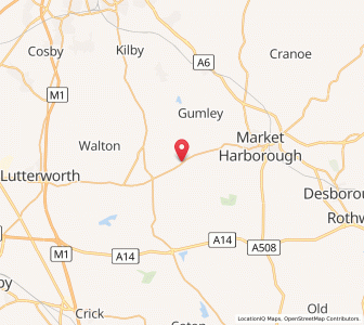 Map of Theddingworth, EnglandEngland