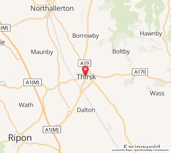 Map of Thirsk, EnglandEngland