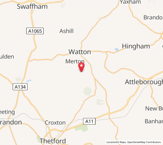 Map of Thompson, EnglandEngland