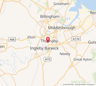Map of Thornaby-on-Tees, EnglandEngland