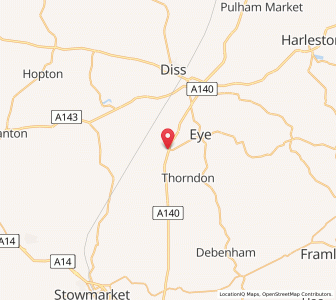 Map of Thornham Parva, EnglandEngland