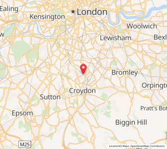 Map of Thornton Heath, EnglandEngland