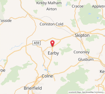 Map of Thornton-in-Craven, EnglandEngland