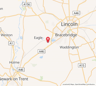 Map of Thorpe on the Hill, EnglandEngland