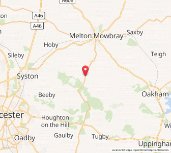 Map of Thorpe Satchville, EnglandEngland