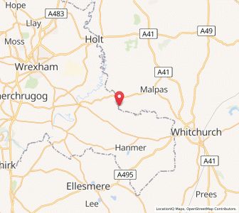 Map of Threapwood, WalesWales