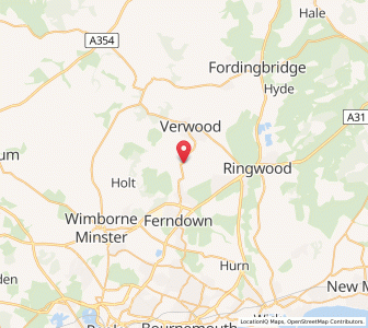 Map of Three Legged Cross, EnglandEngland