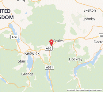 Map of Threlkeld, EnglandEngland