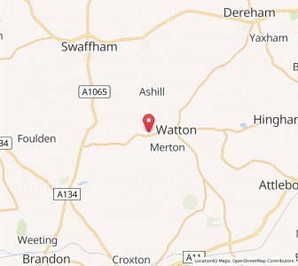 Map of Threxton, EnglandEngland