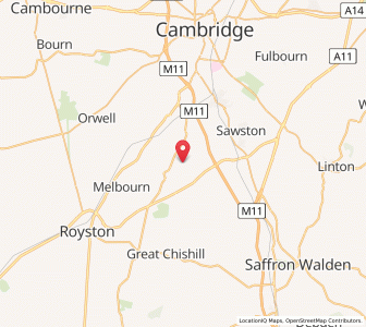 Map of Thriplow, EnglandEngland