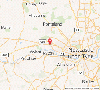 Map of Throckley, EnglandEngland