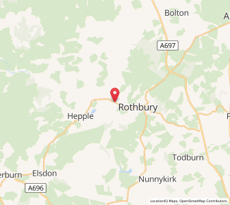 Map of Thropton, EnglandEngland