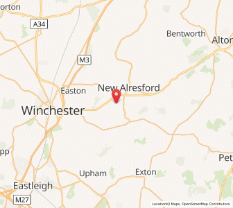 Map of Tichborne, EnglandEngland