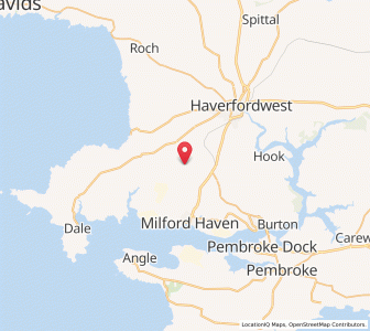 Map of Tiers Cross, WalesWales