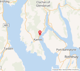 Map of Tighnabruaich, ScotlandScotland