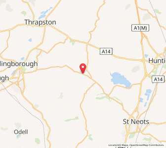 Map of Tilbrook, EnglandEngland
